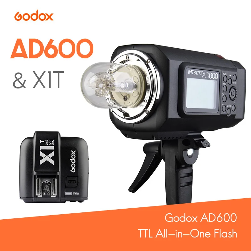 

Godox AD600 TTL All-in-One Flash Lithium battery speedlite for Bowen or Godox Mount + X1T Trigger KIT for Nikon / Cannon / Sony