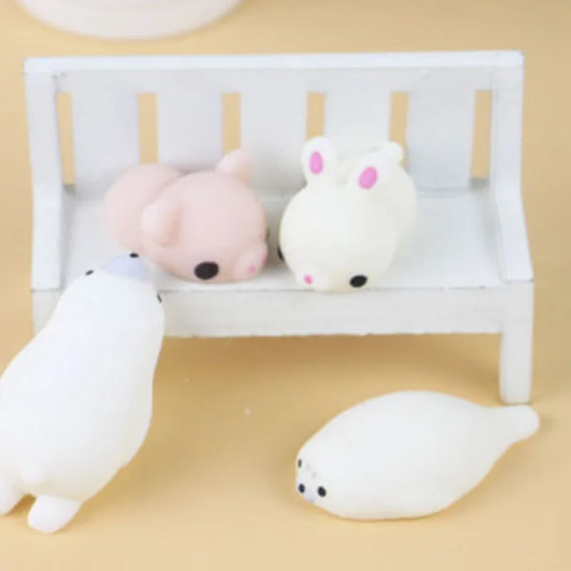 

Home Decoration Lovely Soft Squeeze Mini Animal Dumpling Mochi Dolls Fun Kid Toy Gift Compress Decompression Decor