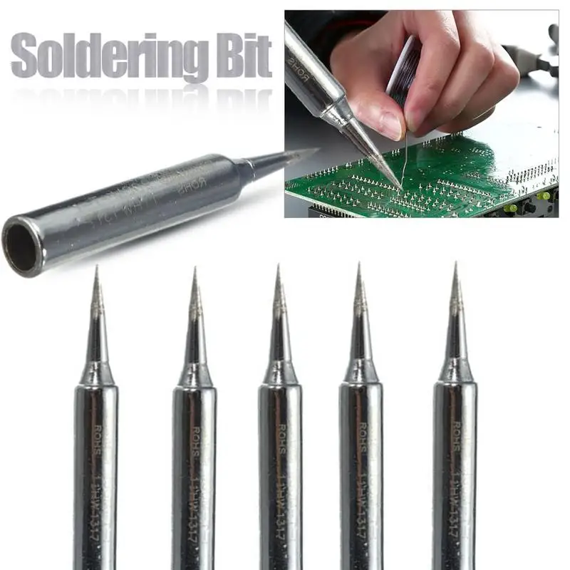 

Lead-free Soldering Joint 5pcs 900m-T-I Lead-Free Solder Iron Tips Welding Tool Head Bit Set For Soldering Repair Tools NEW