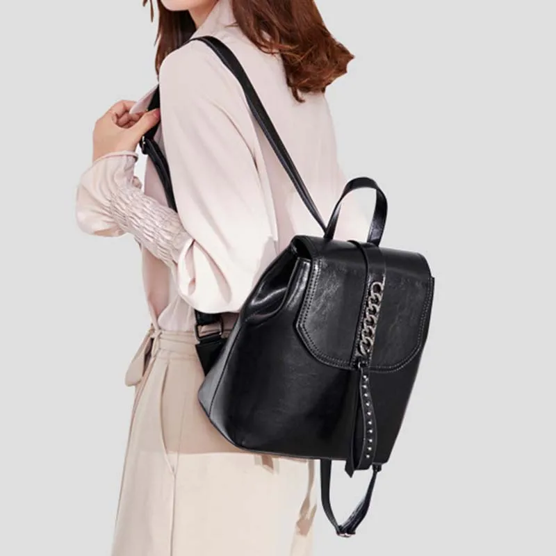 LJL-женский рюкзак с шипами, простой модный рюкзак для путешествий через плечо