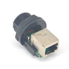 Rj45 гнездо Панель крепление IP68 Водонепроницаемый Провода Инструменты для наращивания волос Панель сбоку только M19 разъем адаптера