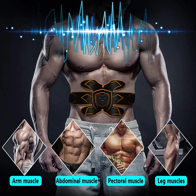 Gym Smart Muscle Stimulator Body Slimming Machine Fat Burning Electric Pulse Treatment Fitness Massager Leg Arm Exercise Toning