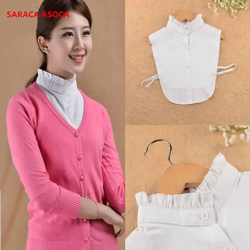 Wholesale Retail Fashion New Detachable False Collars Black White Color Cotton Fake Collar Shirt