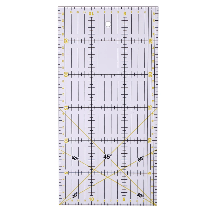 

DIY Transparent Quilting Sewing Patchwork Foot Aligned Ruler Grid Cutting Tailor Craft Scale Rule Craft Sewing Tools 30*15CM