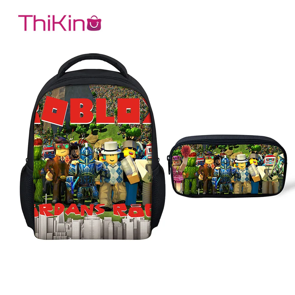 

Thikin Roblox 2pcs School bags for Boys Preschool Book Backpack for Kids Pupil's School Supplies Boys Bookbags Students Daybag