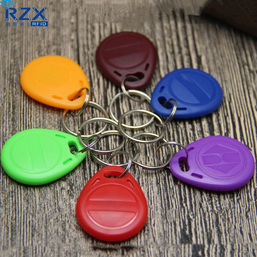 free shipping Wholesale 100pcs/lot smart TK4100 Keychain RFID keyfob