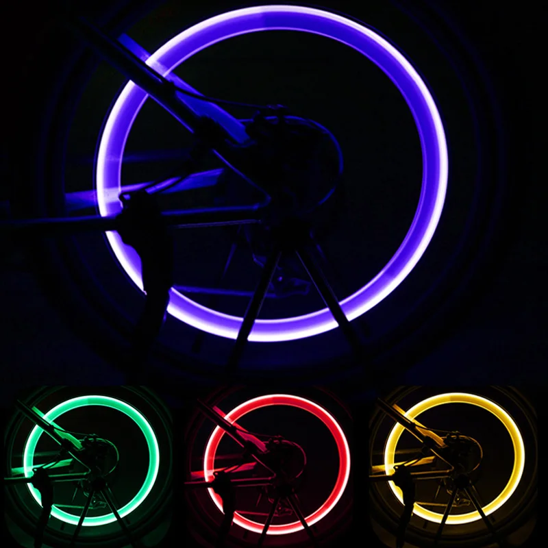 1 шт клапан шины велосипедного колеса шапки огни светодиодный Велоспорт спиц Фонари лампы велосипед аксессуары для велосипеда Цвет синий, зеленый, розовый, желтый, розовый