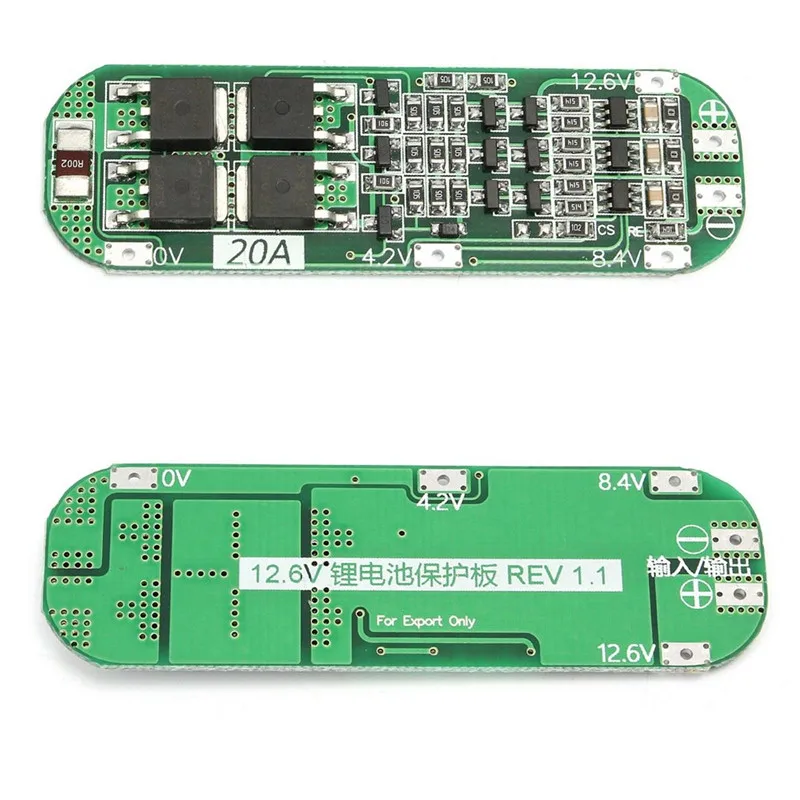 3S 20A литий-ионный аккумулятор 18650 зарядное устройство PCB плата защиты BMS 12,6 V сотовый модуль