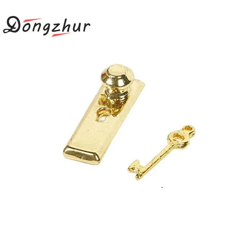 Dongzhur Mini Lock key Dolls House Furniture Door Lock & key Dollhouse