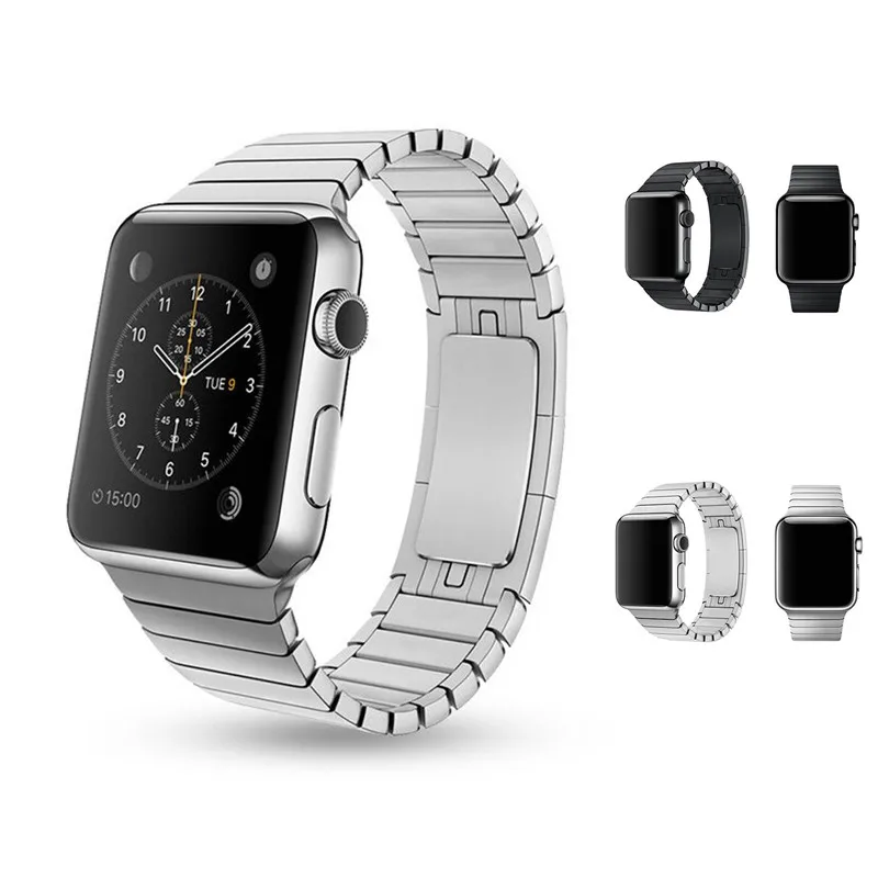 

38mm 42mm Stainless Steel Metal for Iwatch Band Link Chain Arc Clasp Luxury Watch Bracelet Strap Belt for Apple Watch