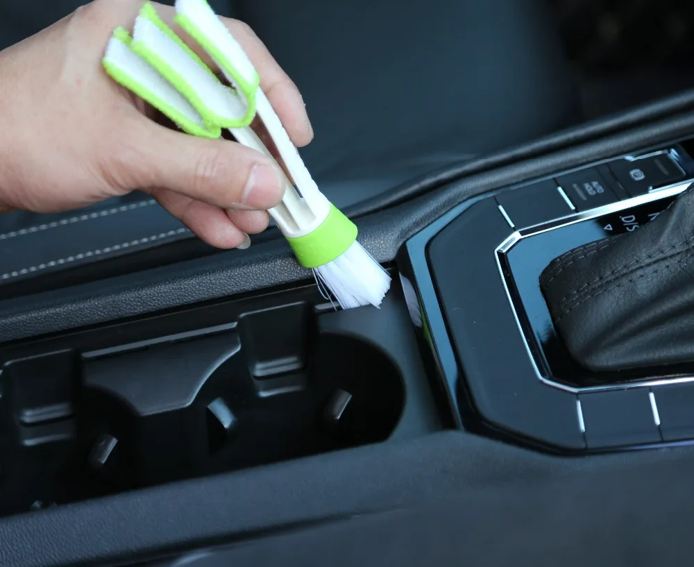  Car Styling Brush Double Ended Car Air Conditioner Vent Slit Brush Internal accessories Keyboard Cl