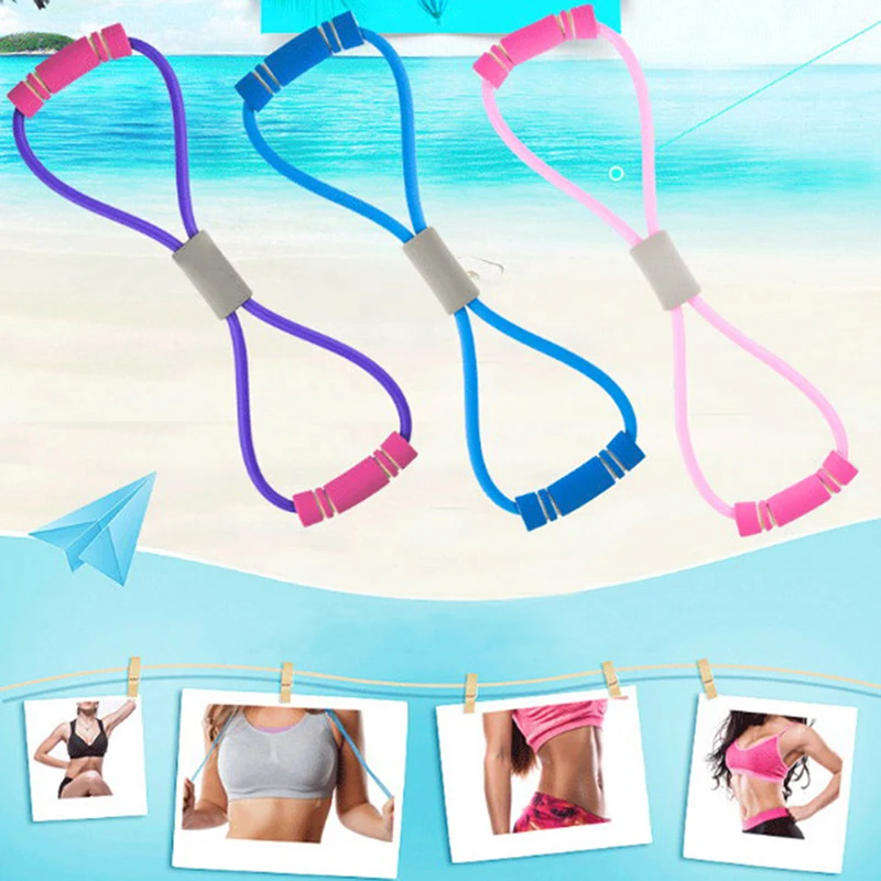 

8 Shaped Fitness Elastic Band Resistance Bands Rubber Loops Latex Pull Rope Expander Training Band gum for fitness Elastic Bands