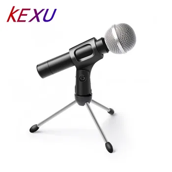 

KEXU Mini Handheld Professional Wired Dynamic Microphone Clear Voice for Karaoke Vocal Music Performance Mic with Shock Mount