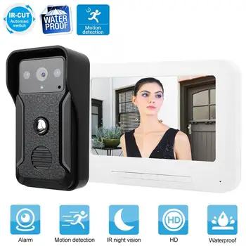 

7" Wired Video Doorbell Door Phone Intercom Night Vision Smart Security Doorbell Kit