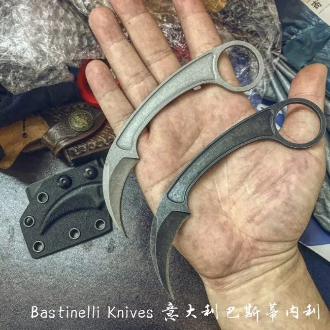 

Bastinelli Knives Tactical Claw Knife Karambit CS GO Camping Survival Outdoor Hunting Portable Pocket cutter Rescue Tools EDC