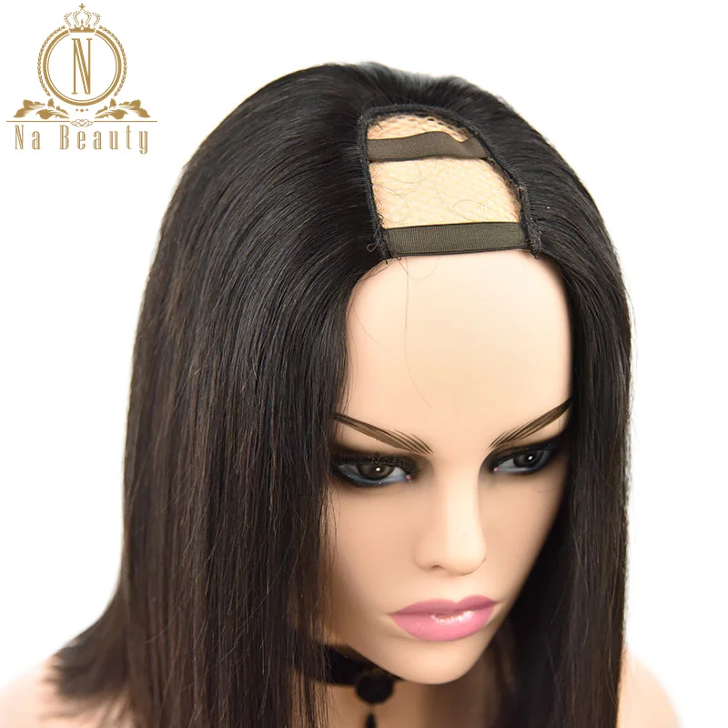 Harga Halus Lurus Rambut Manusia U Bagian Wig Bob Pendek Wig Peru Remy Rambut 2 \