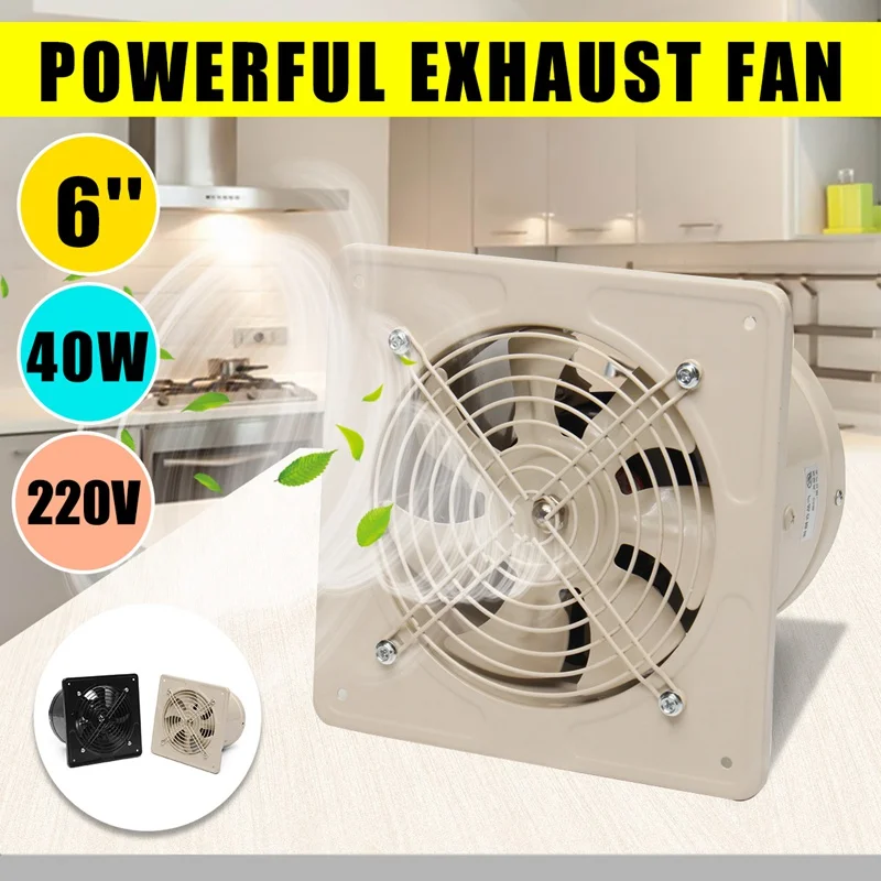 

Warmtoo 220V 6 Inch 40W Mini Wall Window Exhaust Fan Bathroom Kitchen Toilets Ventilation Fans High Speed Energy-Saving Fan