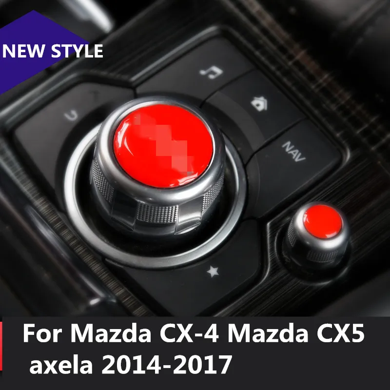 

For Mazda CX-4 Mazdac CX5 axela 2014-2017 Car Gear shift Knob Switch Button Cover Trim Styling Interior decoration