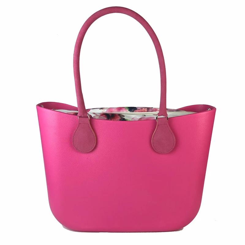 Классический Размер EVA сумка для тела с водонепроницаемой вставкой внутренний карман ручки из силиконовой резины Женская Obag O сумка стильная сумка - Цвет: Rose Red