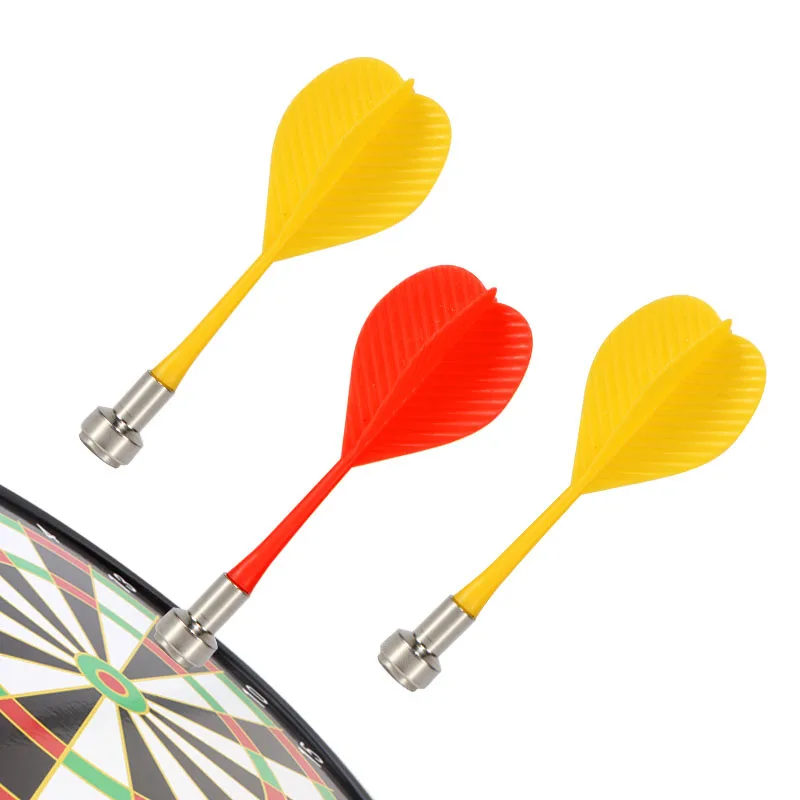 6 шт./лот 4 цвета Bullseye Target Game пластиковые дартс крылья магнитные для двусторонней