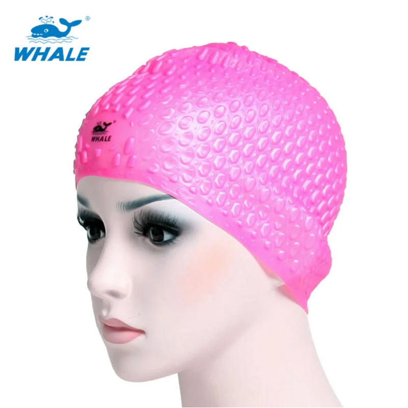 Силиконовые водонепроницаемые 3D шапочки для плавания для мужчин и женщин длинные волосы шапочка для плавания крышка уха кость бассейн - Цвет: red
