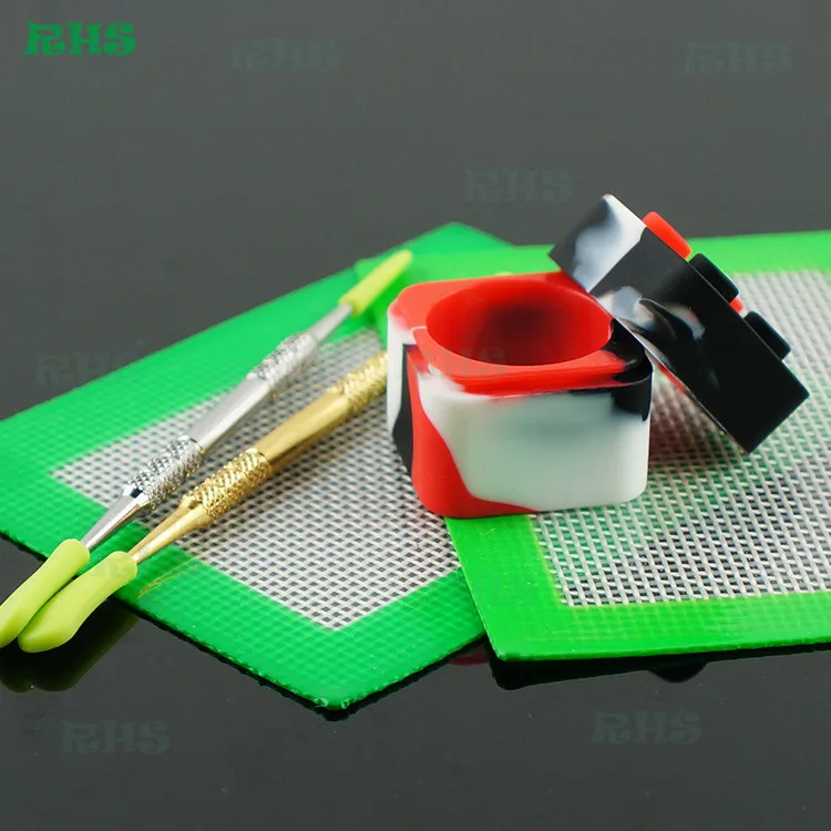 

China Supplier Hot Selling Good Quality Stocked cheap 11ml lego silicone jars dab wax container for silicone pipe 1set