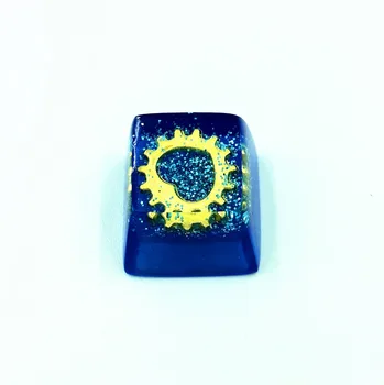 

The Heart Of The Ocean Handmade Thick Resin Keycap Keycaps Blue & Yellow Backlit Key Cap For Cherry MX Mechanical Keyboard