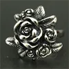 1pc New Arrival Rose Flower Ring 316L Stainless Steel Man Boy Fashion Cool Design Lover Rose Ring 1