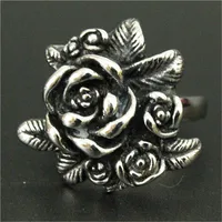 1pc New Arrival Rose Flower Ring 316L Stainless Steel Man Boy Fashion Cool Design Lover Rose Ring 1