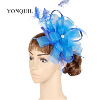 

17 colors classic sinamay material kentucky derby fascinator hat red cocktail headpiece race headwear suit for all season MYQ012