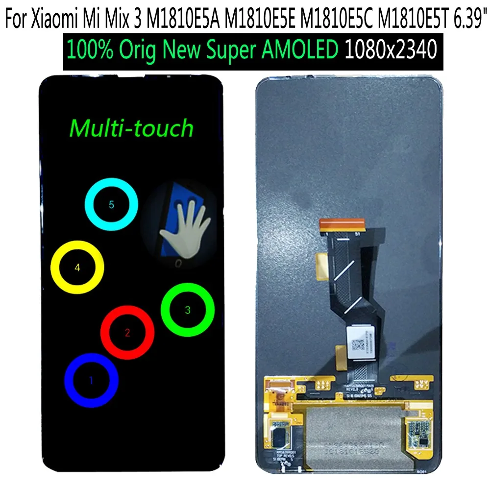 Shyueda Супер AMOLED 1080x2340 для Xiaomi mi x 3 M1810E5A M1810E5E M1810E5C M1810E5T 6,3" ЖК-дисплей сенсорный экран