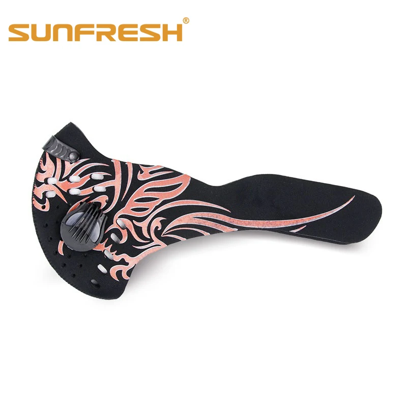 dust mask custom neoprene n99 pm2.5 bike cycling mouth face mask fine air filter anti odor smog fashion pollen anime cotton mask - Цвет: 005E032