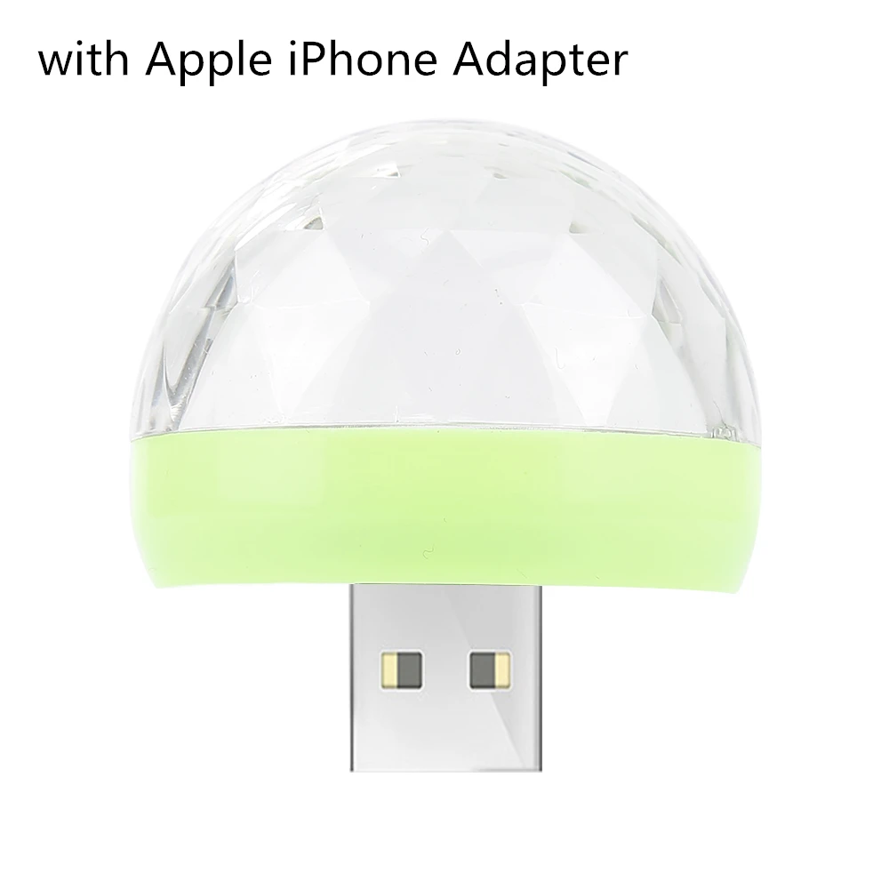 green ball B Мини USB светодиодный светильник для дискотеки, портативный светильник для рождественской вечеринки, магический шар, сценический светильник для диско-клуба, яркий эффект, сценическая лампа для мобильного телефона - Цвет: green ball B