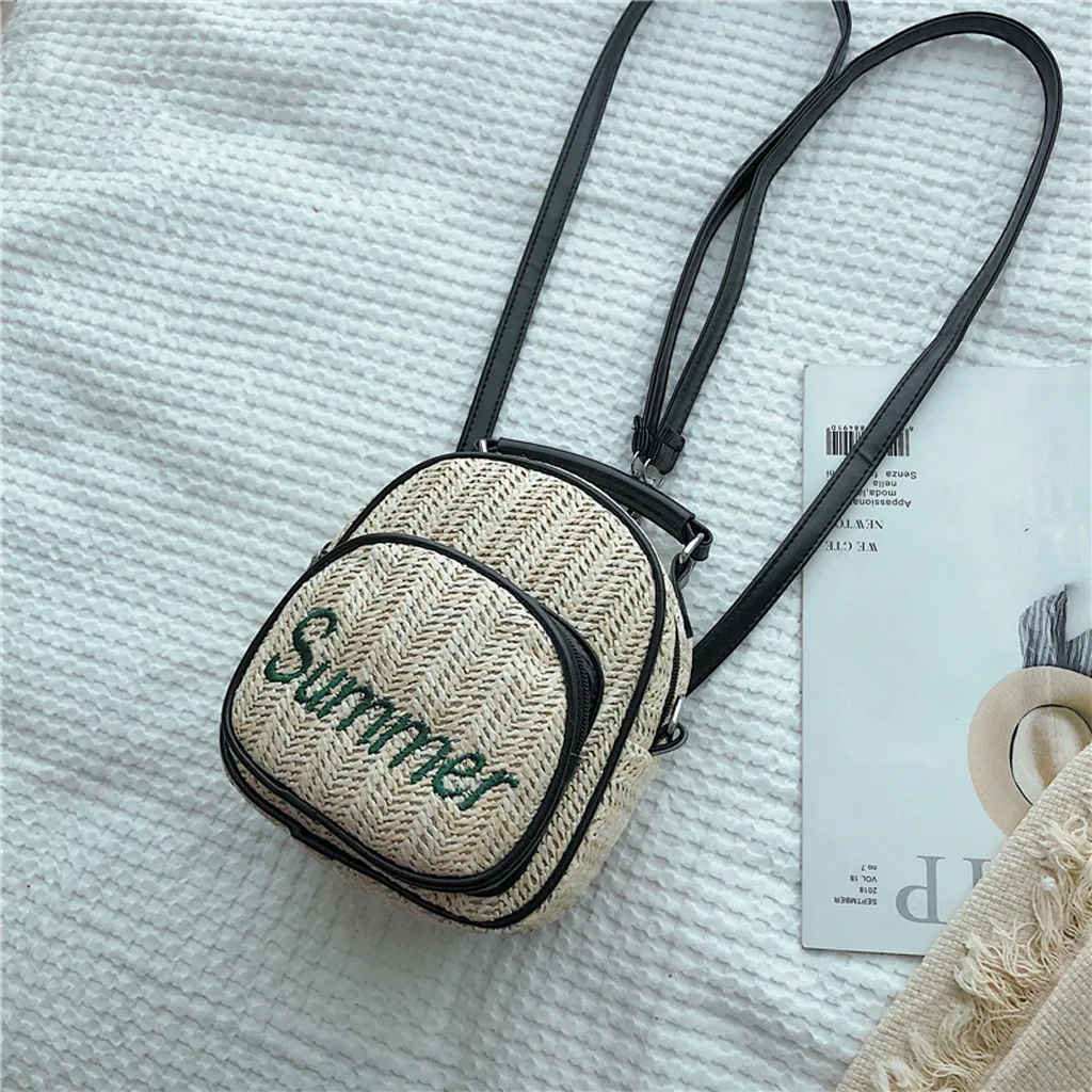 Летняя женская мода ретро тканая сумка тканая пляжная сумка вечерние mochila mujer mochila feminina# G4