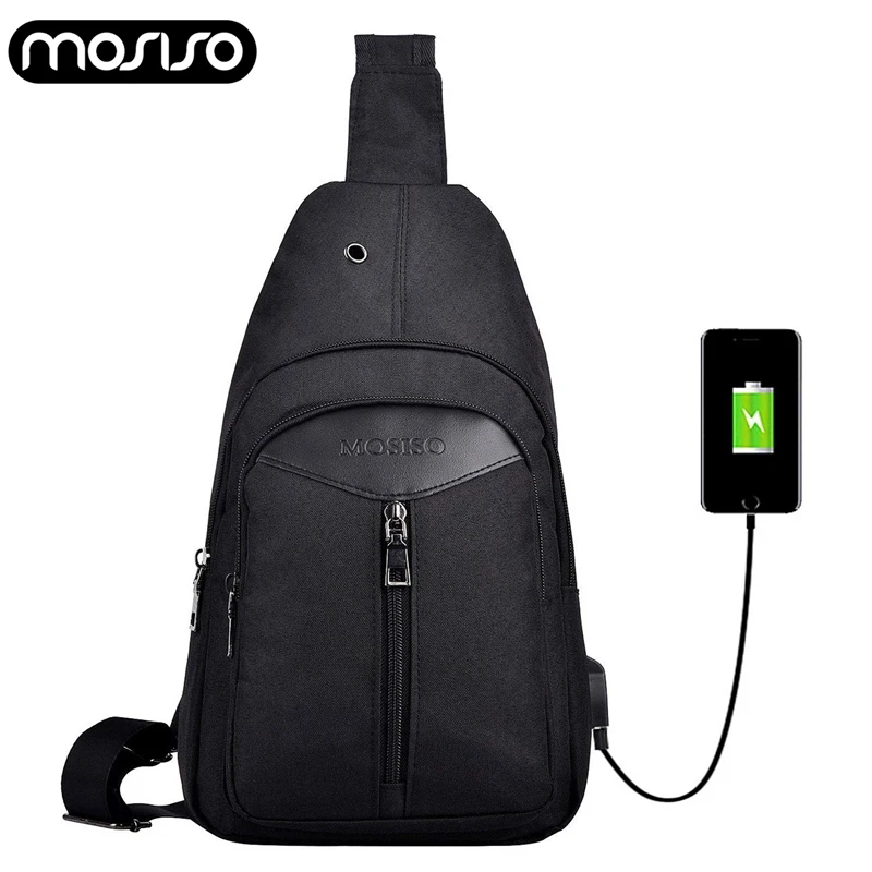 MOSISO новые сумки через плечо для мужчин, зарядка через usb, нагрудный пакет, один плечевой ремень, задняя Сумка для женщин, сумка через плечо, рюкзак для путешествий