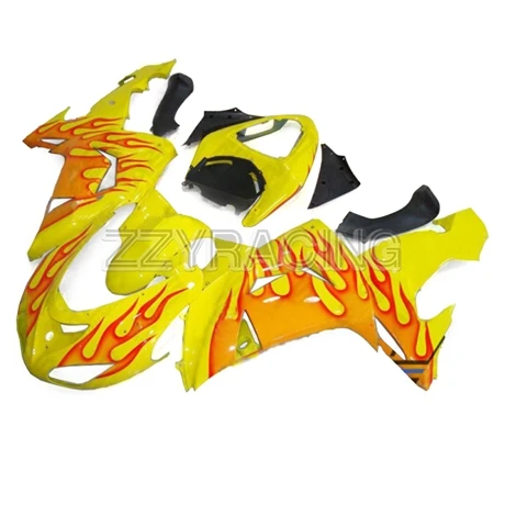 Наборы обтекателей для Кавасаки ZX10R 2006 2007 год 06 07 полный ABS пластик мотоцикл тело работы желтый оранжевый новые наборы - Цвет: As Photo Shown