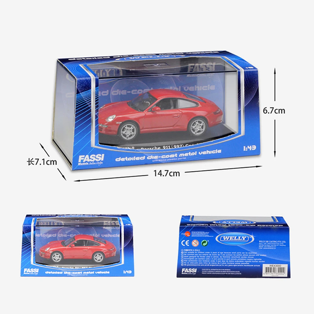 WELLY Metal Model Car 1:43 Scale Model Volvo/VW/Audi/Benz/Mini Diecast Automobile Toys For Collection Children Friend Gift