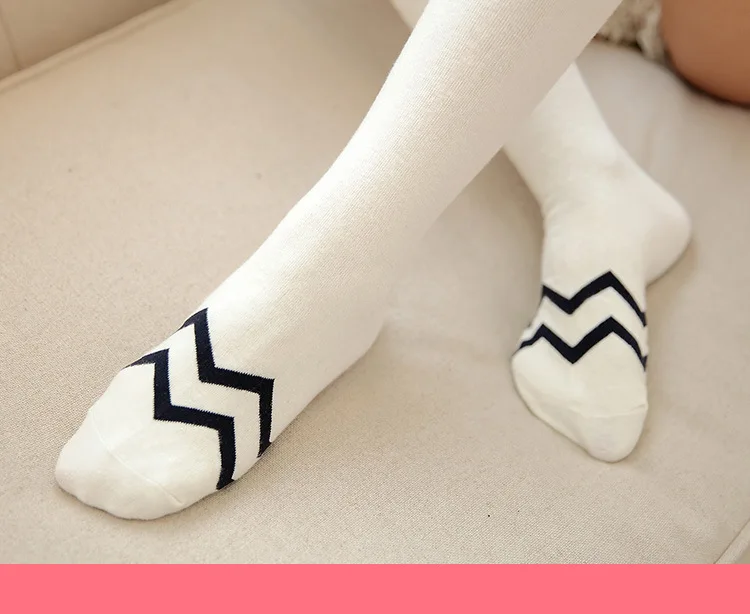 Harajuku kawaii зима осень толщины для женщин девочек хлопок якорь вышивка колено высокие носки Винтаж бедра высокие носки чулок