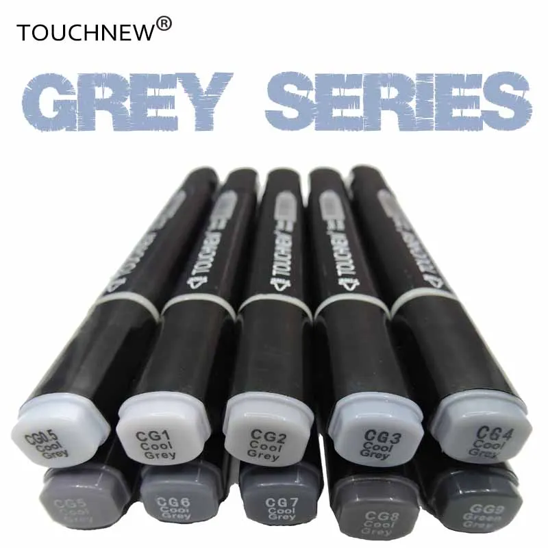 TouchNEW Cool Grey Colors Art Markers Grayscale Artist permanent Markers for Brush Pen Painting