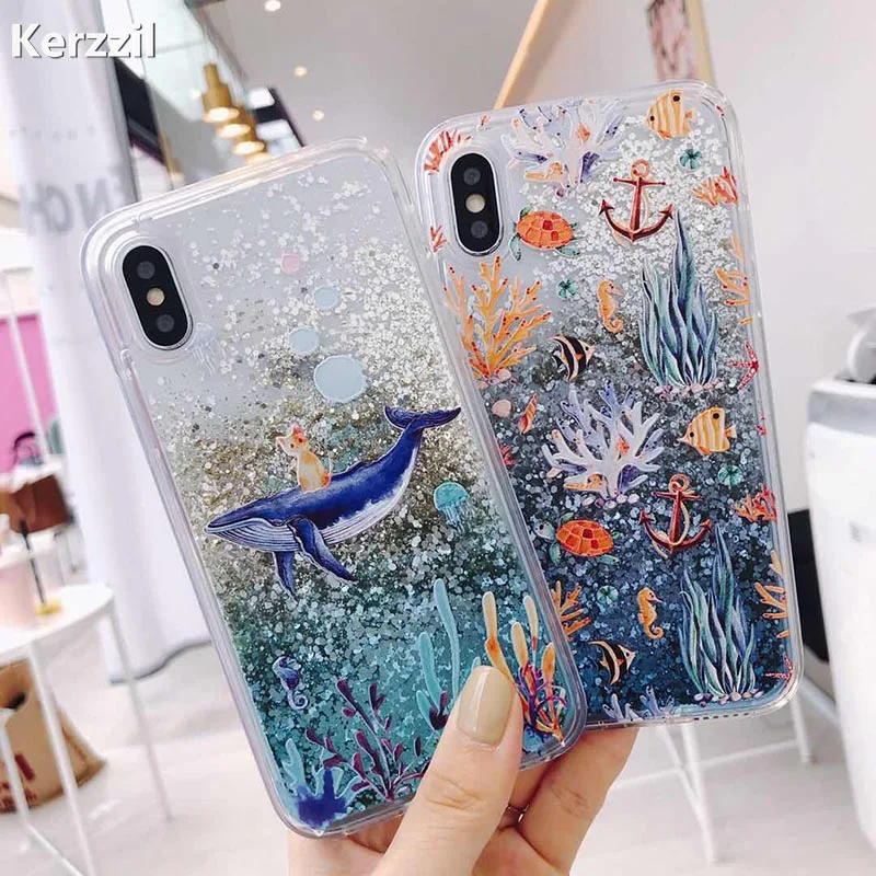 Kerzzil жидкий зыбучий песок Чехлы для Samsung Galaxy A8 A7A6 2018 S10 S9 S8 S7 Edge J5 J3 J7 A5 A3 A7 2017 Note 9 8