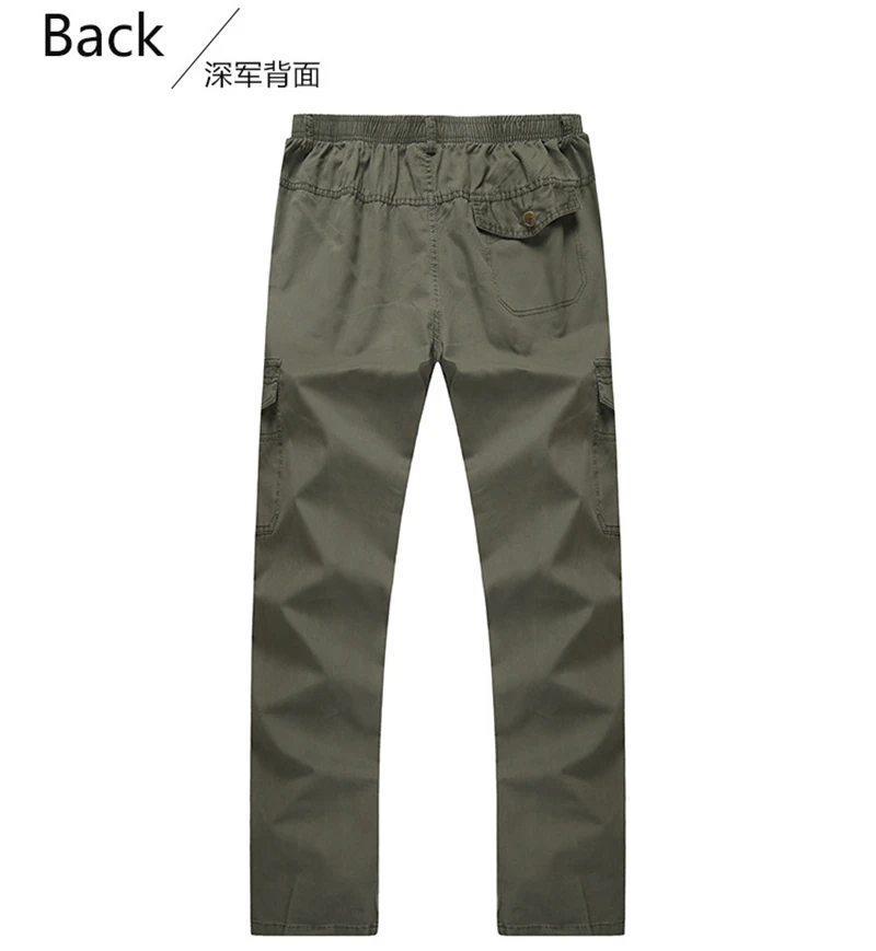 Высокое качество Мужские повседневные свободные брюки весна осень хлопок армейский Военный мульти-карман штаны-карго мужские комбинезоны