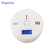 Topvico беспроводной CO детектор угарного газа датчик сигнализации высокочувствительная цифровая Подсветка ЖК-дисплей домашняя система безопасности