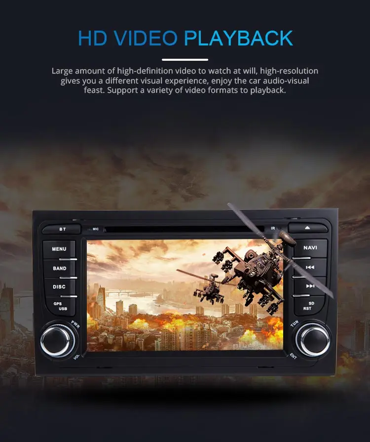 Discount JDASTON Android 9.0 Car DVD Multimedia Player For AUDI A4 2002-2008 GPS Navigation 2 Din Car Radio Audio 4G+64G Steering wheel 3