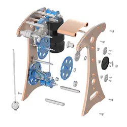 Цельнометаллические 3D маятниковые часы сплав собранная модель игрушки для взрослых