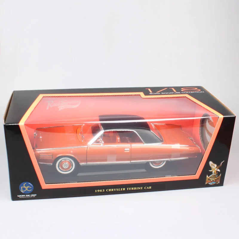 1:18 дорожный знак большой классический 1963 Chrysler турбина автомобиль литой Ghia концепция автомобиля весы модели автомобилей Миниатюрная игрушка