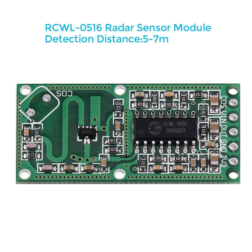 BMBY-5PCS RCWL-0516 микроволновый радар Датчик умный переключатель модуль индукции человеческого тела 5-7 м расстояние обнаружения 4-28 в 100мА