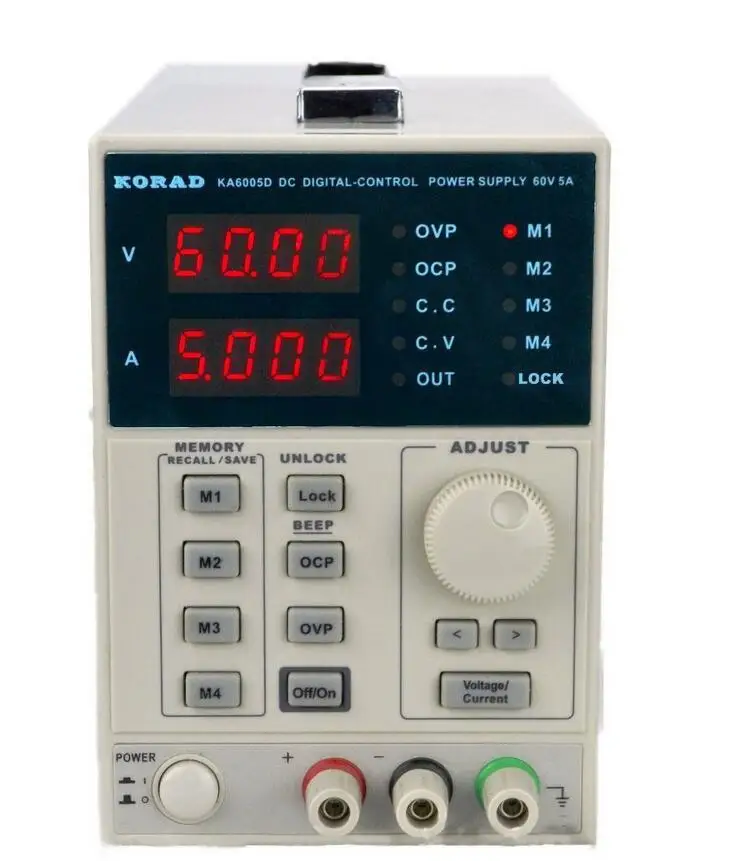 

KORAD KA6005D -Precision Variable Adjustable 60V, 5A DC Linear Power Supply Digital Regulated Lab Grade