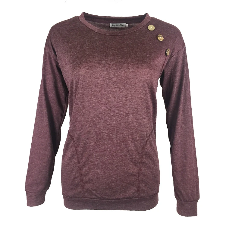 Wine Red XUANSHOW/Новинка года, осенние женские свитеры с пуговицами и длинными рукавами, женские пуловеры Harajuku, Свитера большого размера 3XL T - Цвет: Wine Red