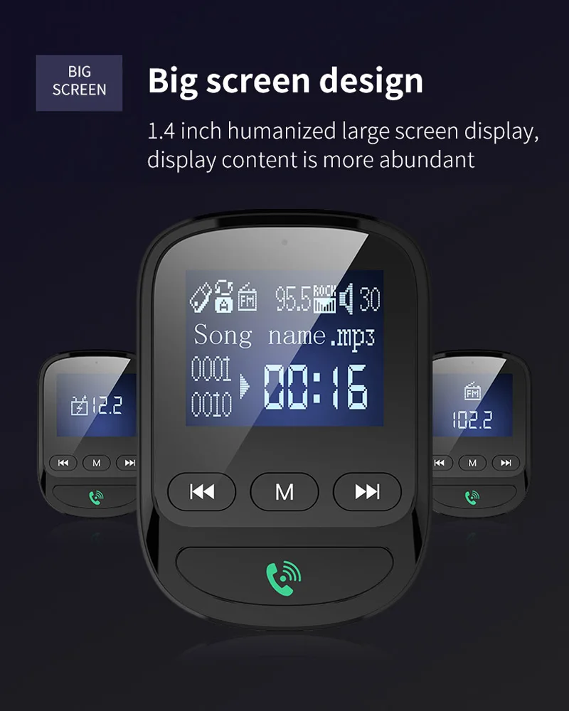 JaJaBor fm-передатчик беспроводной громкой связи Bluetooth Carkit Bluetooth 5,0 стерео A2DP воспроизведение музыки Поддержка обнаружения напряжения