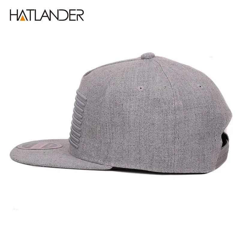 [HATLANDER] Raised flag embroidery cool flat bill baseball cap mens gorras snapbacks 3D flag hat ourdoor hip hop snapback caps